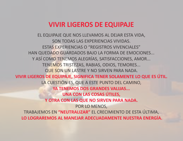 Vivir ligeros de equipaje Marzo 18 de 2010